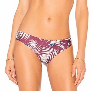 NWT Tavik Ali Reversible  Bikini Bottom in Merlot Palm Print Size Medium